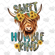 Sweet Humble Kind Highland Cow Decal LYVD_205